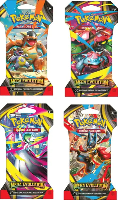 PRE SALE - Mega Evolution Sleeved Booster Pack Art Bundle [Set of 4]