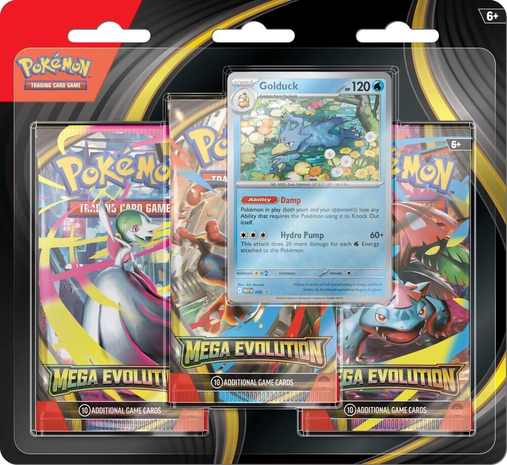 PRE SALE - Mega Evolution 3 Pack Blister [Golduck]